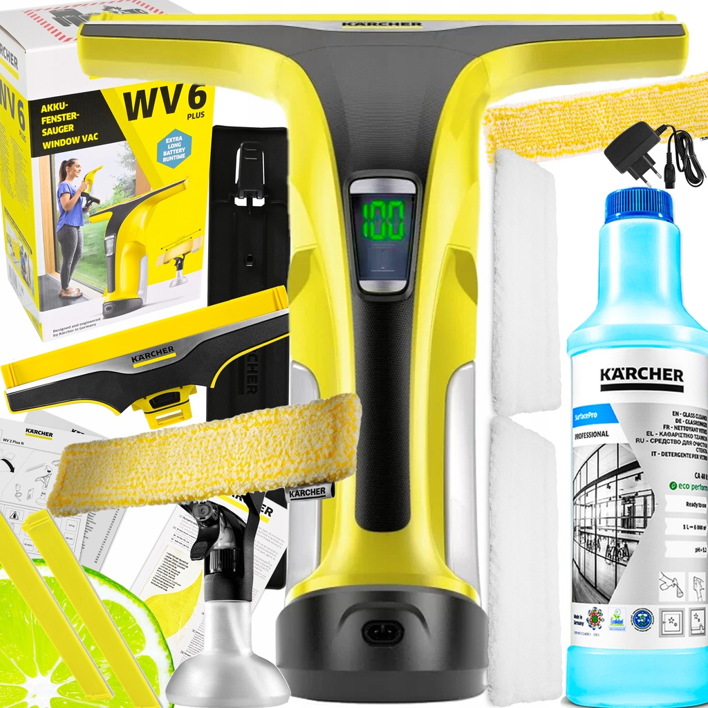 Купить СРЕДСТВО ДЛЯ ОЧИСТКИ ОКОН KARCHER WV6 PLUS ULTRA HOME НАБОР ...
