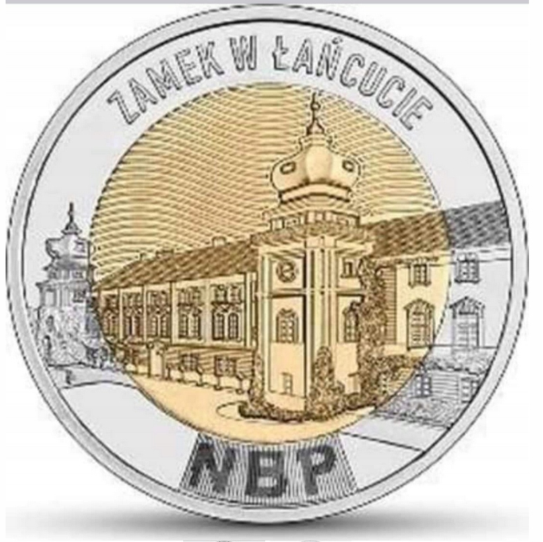 5 ZŁOTYCH -2024- ZAMEK W ŁAŃCUCIE -SERIA ODKRYJ POLSKĘ MONETA MENNICZA END