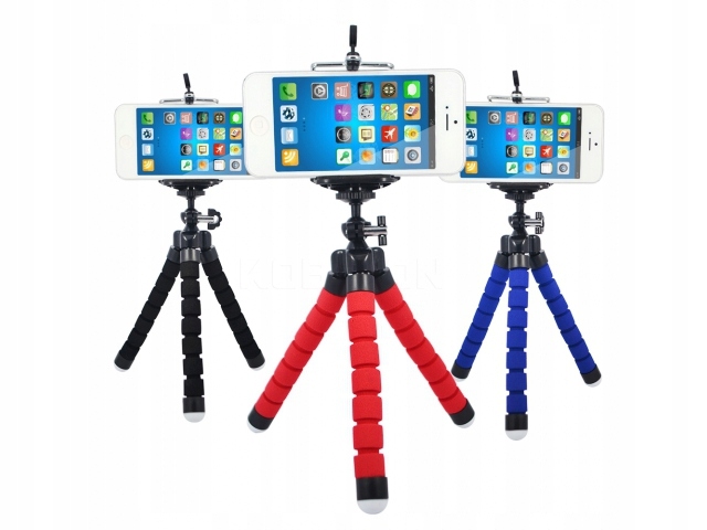 Giętki monopod statyw uchwyt selfie tripod czarny