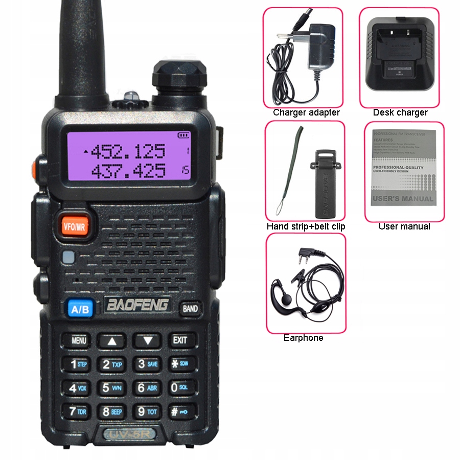 Krótkofalówka Baofeng UV-5R 2022 nowość z radio FM