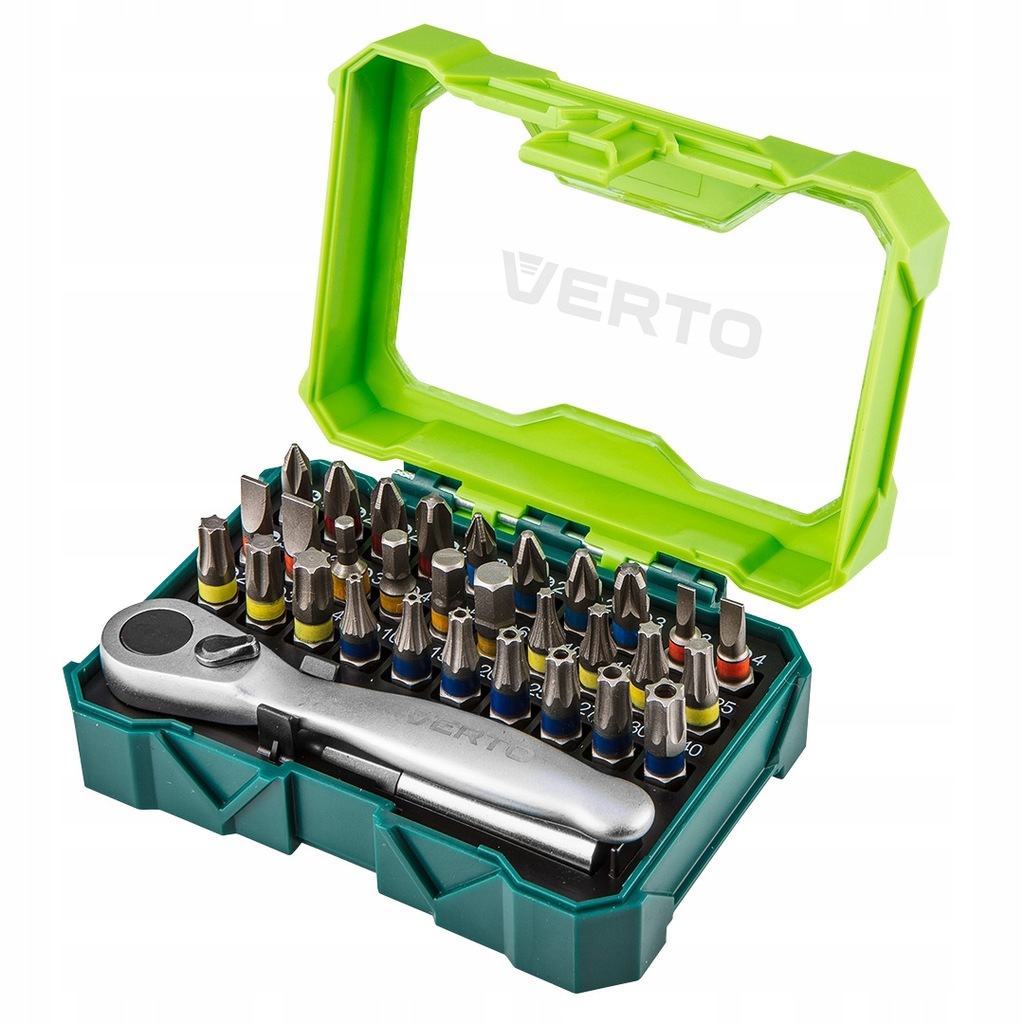 Zestaw bitów 32 szt., 25 mm - 4 x PH, 4 x PZ, 4 x SL, 4 x HEX, 7 x TX