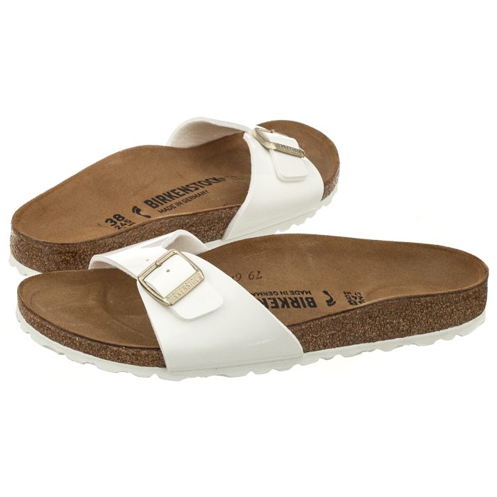 Damskie Klapki Birkenstock Madrid 1005310 Białe