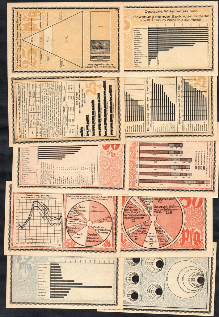 KOLEKCJA NIEMCY -- KAHLA -- 1921 rok, 10 sztuk