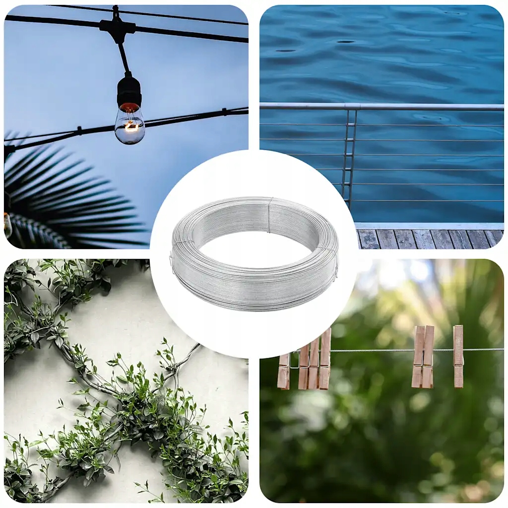 vidaXL Drut naciągowy do ogrodzenia, 250 m, 2 mm, stal