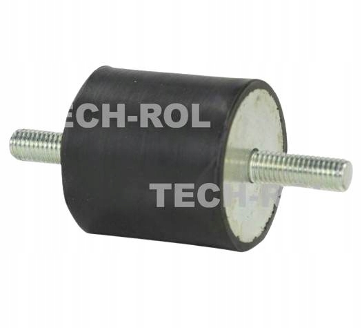 Amortyzator gumowo-metalowy 50x50 typ A dwie śruby z gwintem M10 4szt