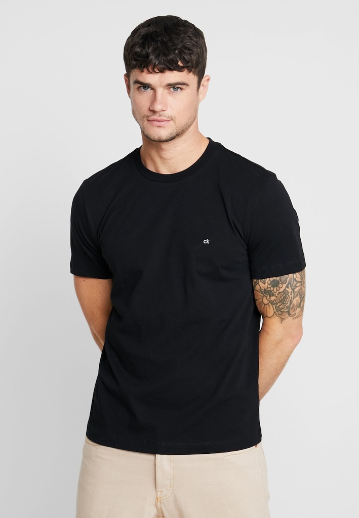 CALVIN KLEIN T-SHIRT BAWEŁNIANY Z LOGO XL 1ZAB