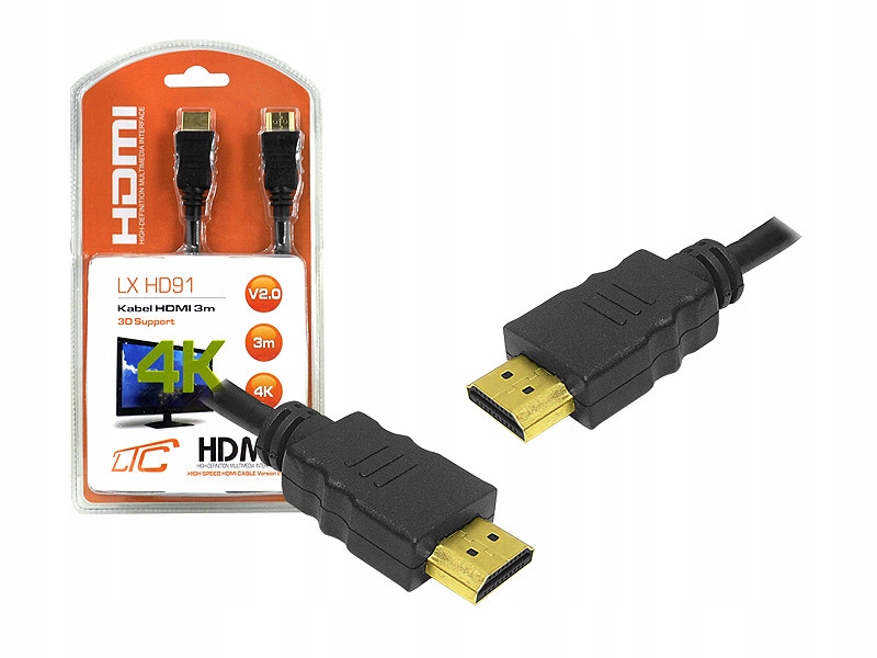 Kabel HDMI-HDMI v2.0 3m 4K