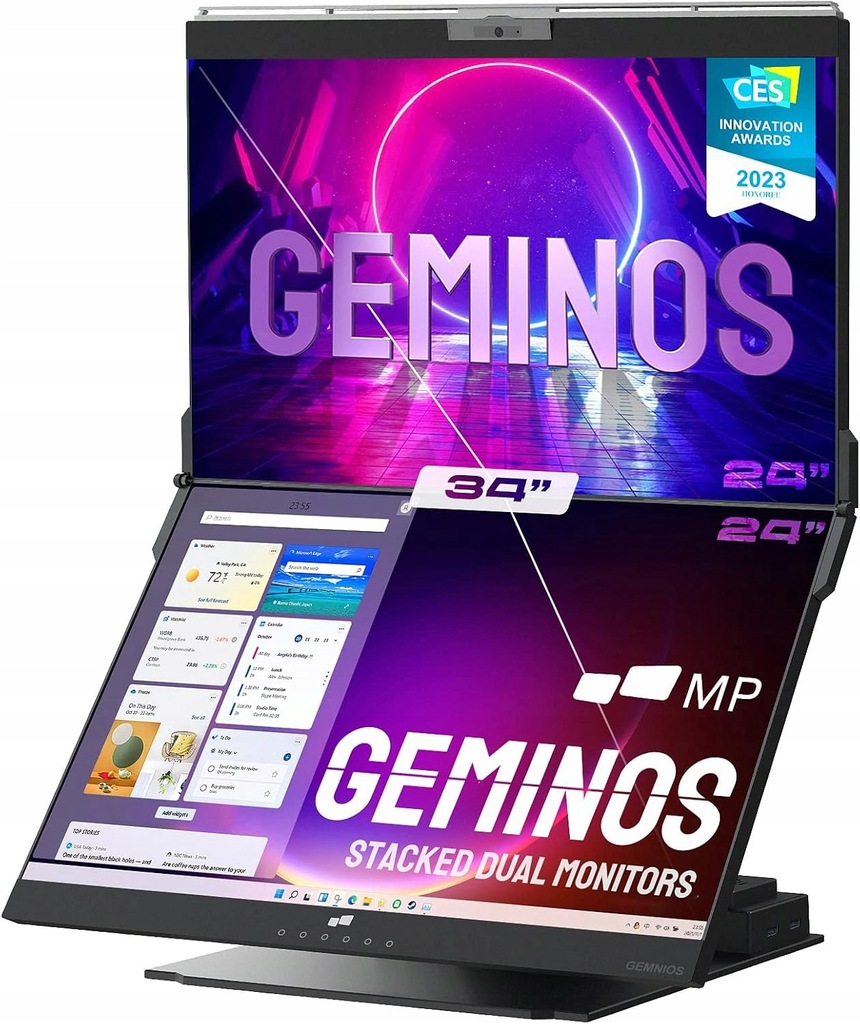 Podwójny monitor LED Mobile Pixels Geminos 24 " IPS / PLS 1080p, WebCam