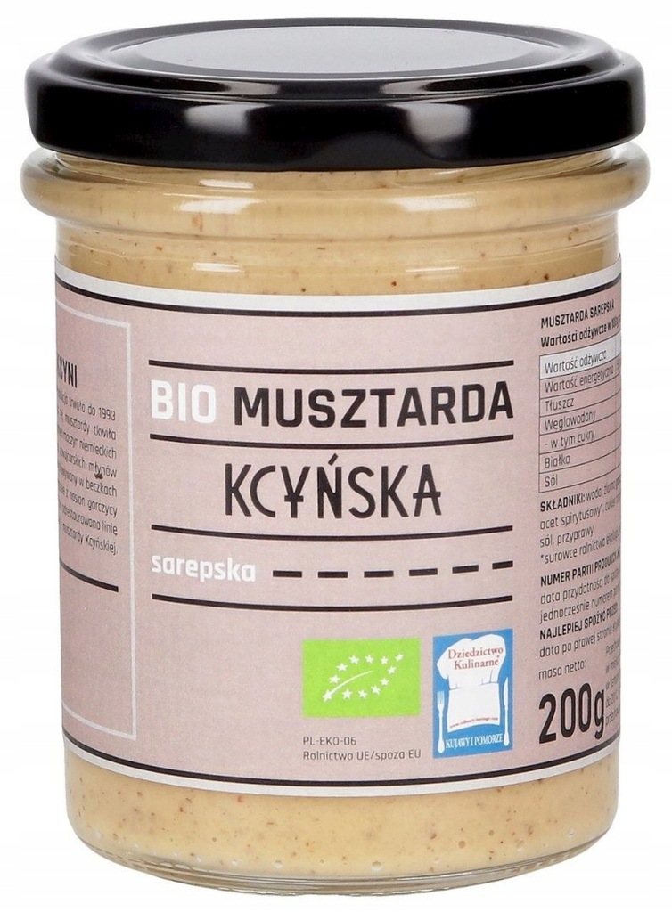 MUSZTARDA KCYŃSKA SAREPSKA BIO 200 g - P.P.U.H GRE