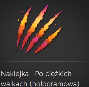 Naklejka | Po ciężkich walkach (hologramowa)
