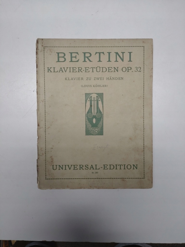 bertini klavier etuden op.32 1938r Nuty