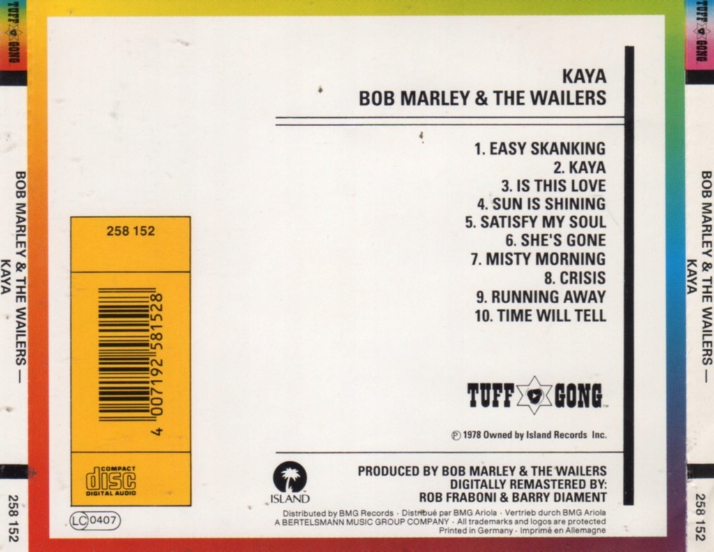 Купить BOB MARLEY & THE WAILERS: KAYA (CD) STAN DB: отзывы, фото, характеристики в интерне-магазине Aredi.ru