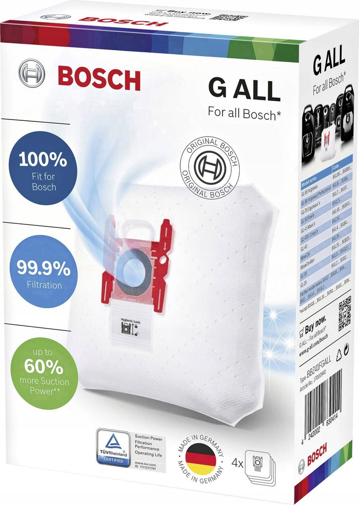 Worek do odkurzacza Bosch (Włókno syntetyczne; BOS