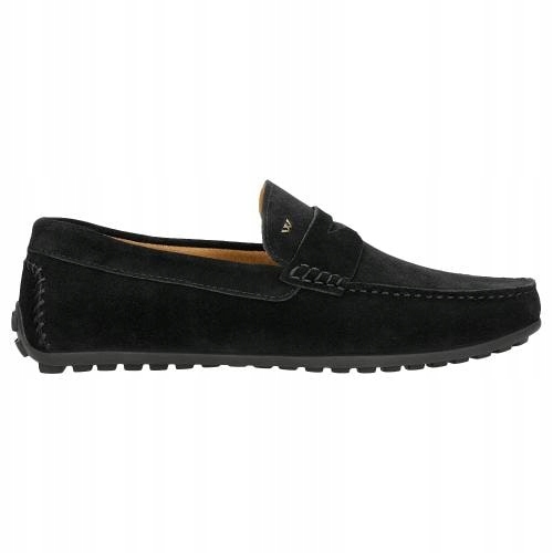 Czarne mokasyny męskie w stylu casual r. 40