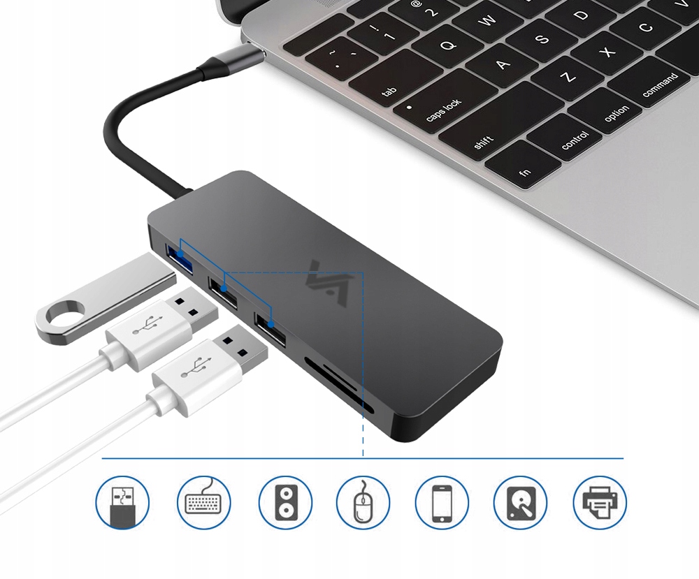 Купить Адаптер-концентратор Vayox USB-C 7in1 USB HDMI 4K SD PD MAC: отзывы, фото, характеристики в интерне-магазине Aredi.ru