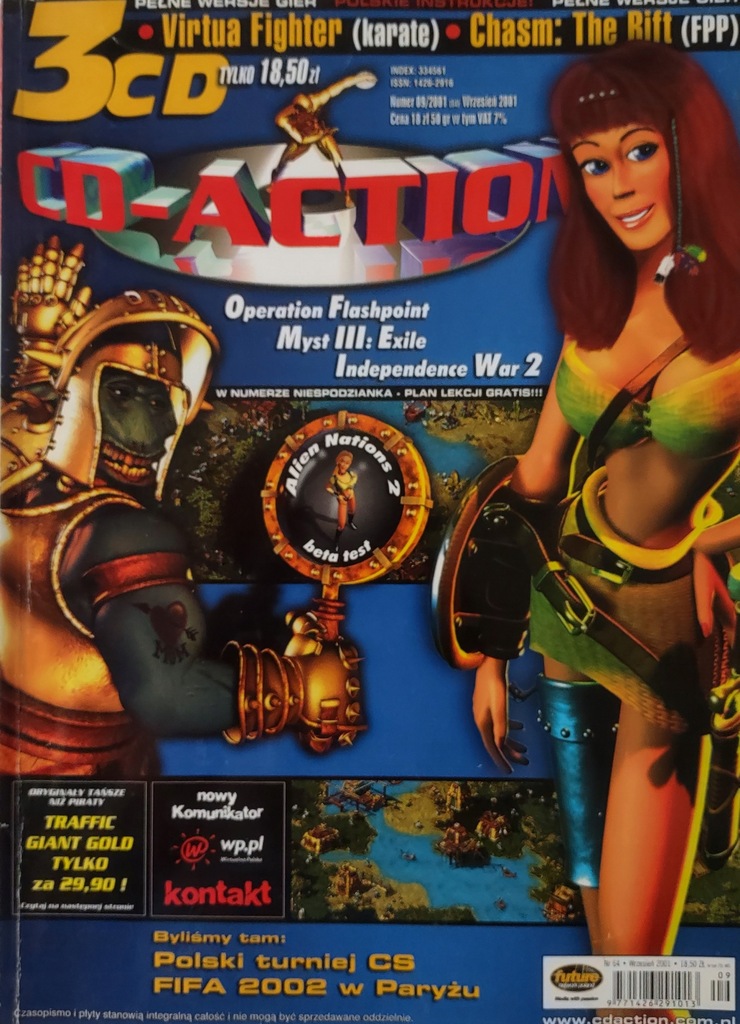 CD-Action 9/2001 brak płyt i dodatków