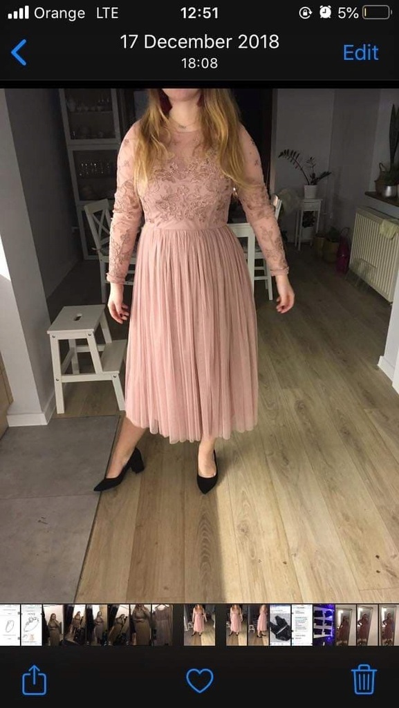 ASOS wieczorowa piękna suknia z tiulem L 40
