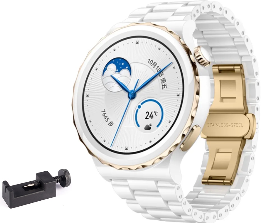 BRANSOLETKA CERAMICZNA PASEK DO HUAWEI WATCH GT2 GT3 PRO 42MM 43MM ELEGANT