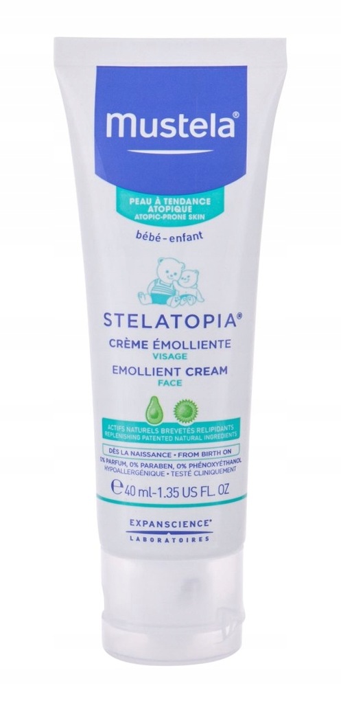 Mustela Emollient Cream Bébé Stelatopia Krem do twarzy na dzień 40ml (K) (P