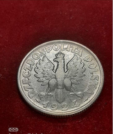 moneta 2 zł 1924r róg-pochodnia