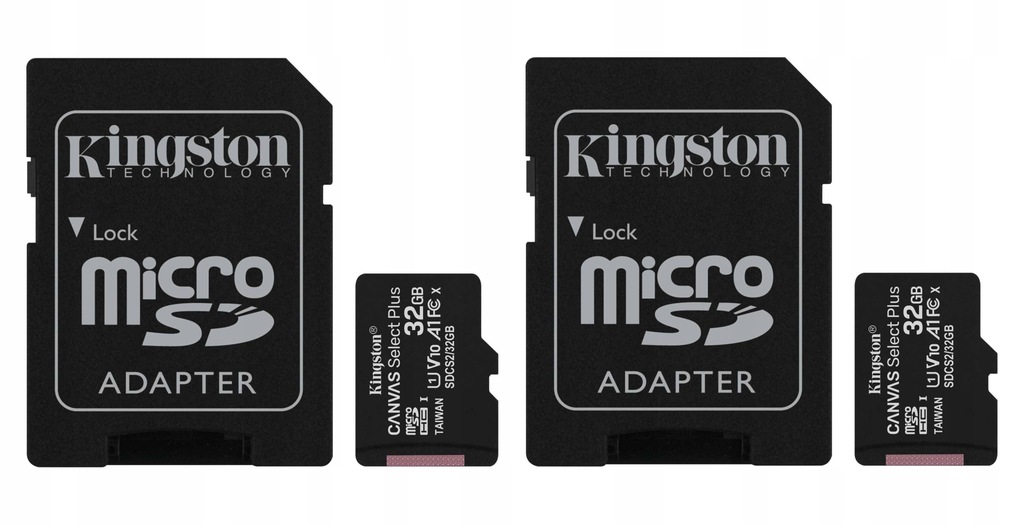 2x Karta Kingston Canvas Plus 32GB micro SD 100MBs