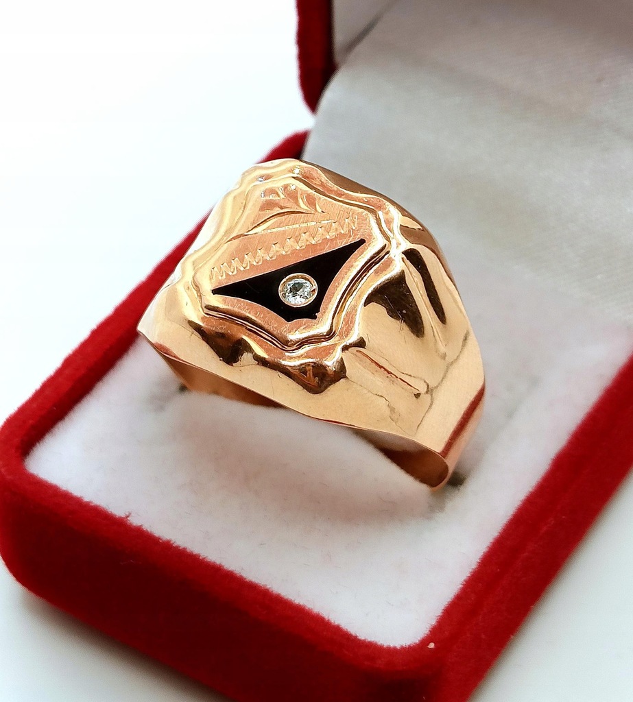 Złoty sygnet męski Pr.585 W:4,19gr Roz.35 InterSKLEP