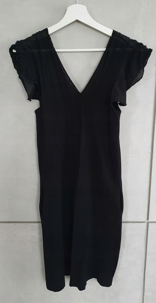 * MASSIMO DUTTI * damska czarna sukienka - 36