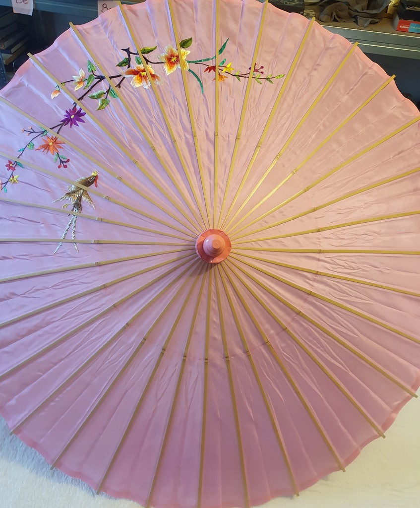 XIHU SILK PARASOL parasolka Chiny lata 60-te