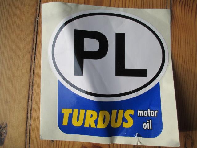 NAKLEJKA PL TURDUS MOTOR OIL