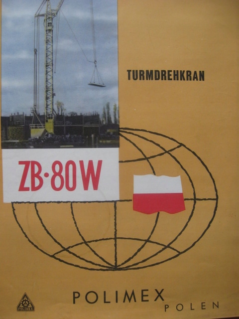 Żuraw wieżowy ZB-80W SZCZECIN Sz.F.M.B. Polimex