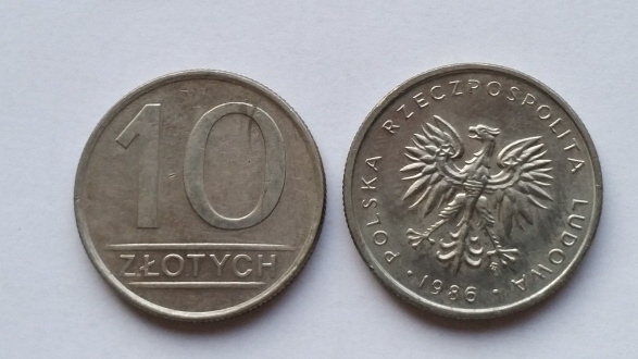 MONETA  2 szt / 10 zł / 10 zł