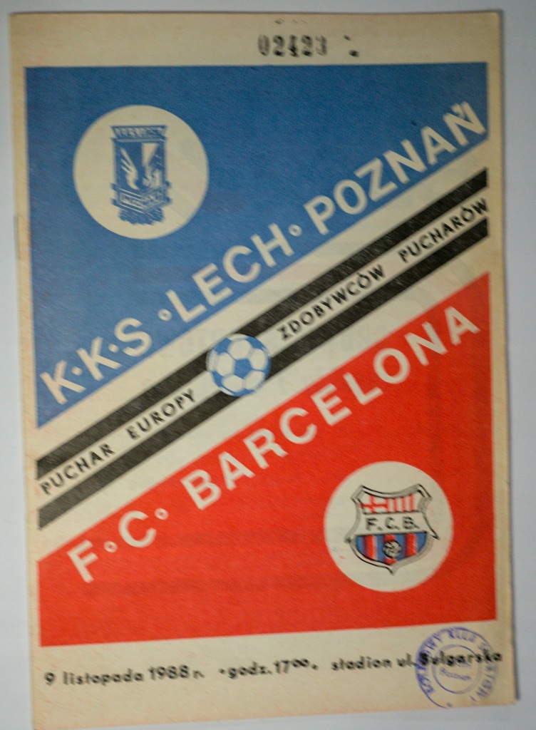 Program meczowy KKS Lech Poznań FC Barcelona