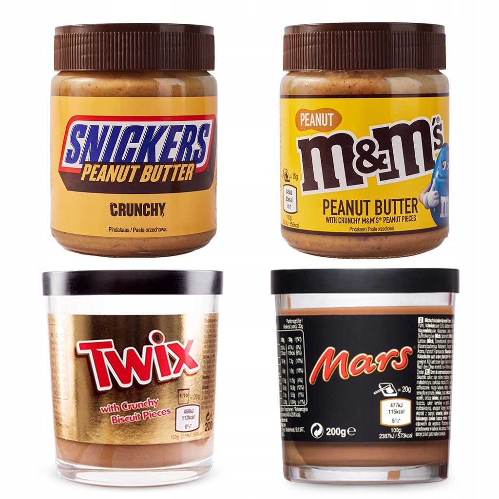 Pyszna Czekolada Krem Mars Twix Masło MMs Snickers