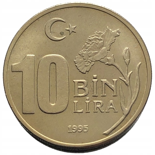66714. Turcja, 10 000 lir, 1995r.