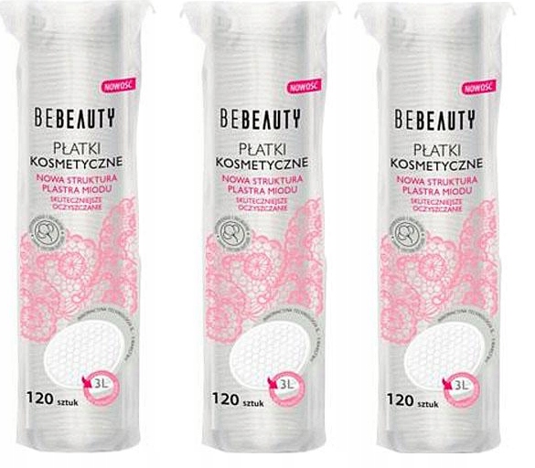 Płatki kosmetyczne Be Beauty Care 3x120 sztuk