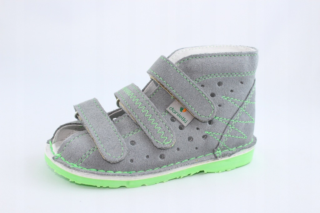 Danielki TA105 kapcie,buty profil szary fluo r 23