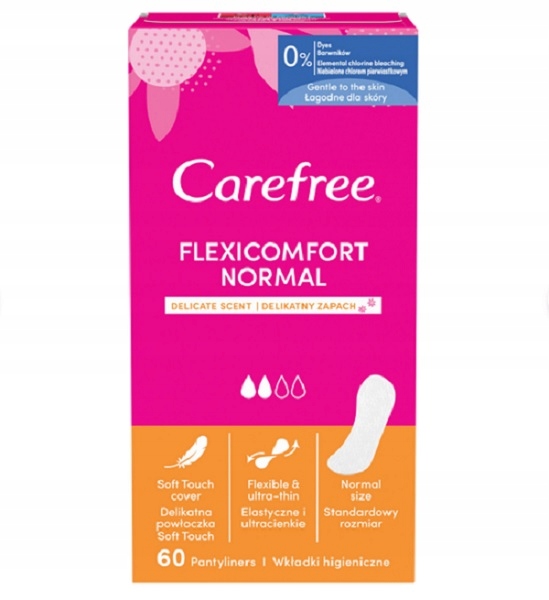 Carefree Wkładki Flexi Comfort Cotton Fresh 60 szt