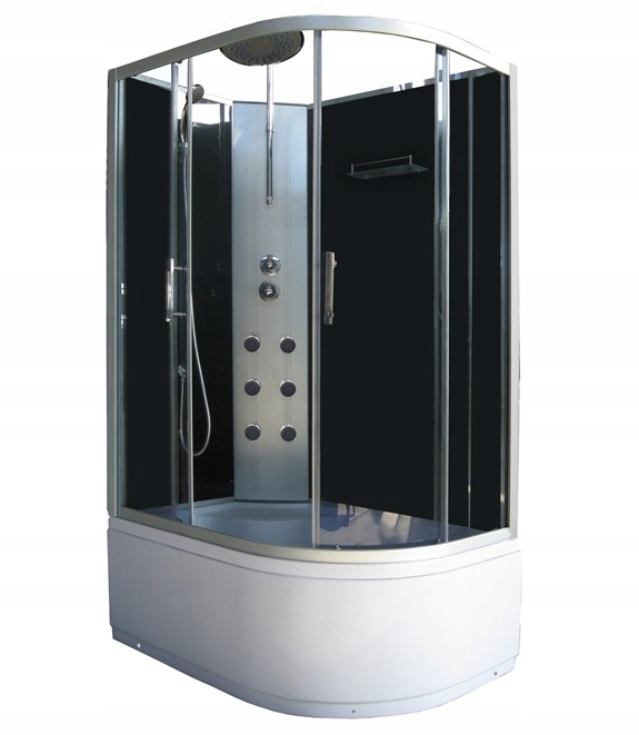 KABINA PRYSZNICOWA 120x80 z HYDROMASAŻ/EM +BRODZIK - 7348390045