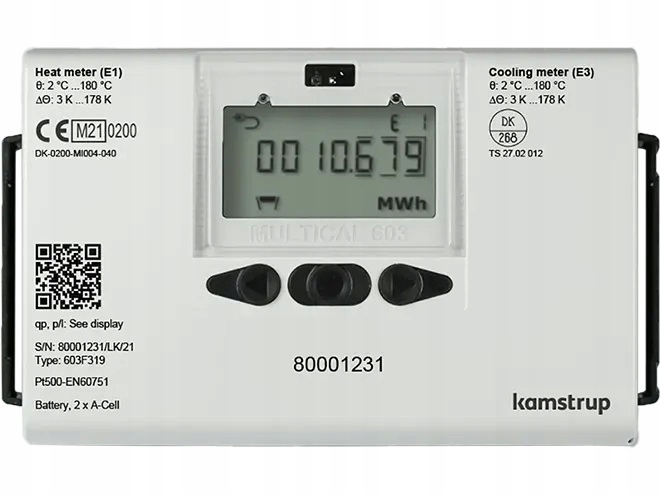 Kamstrup Licznik ciepła MULTICAL MC603+UF 54 qp 6,0 m3/h, 260mm x DN25 PN25