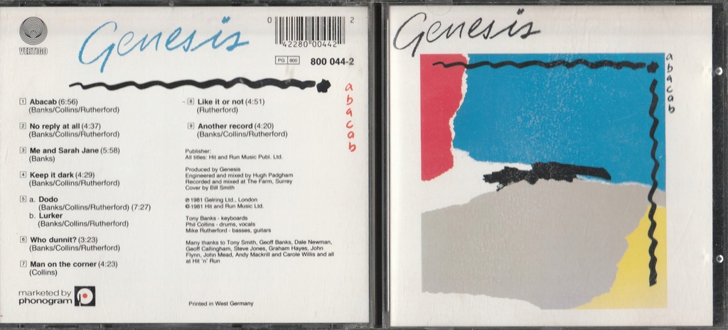 CD Genesis - Abacab I Wydanie ____________________