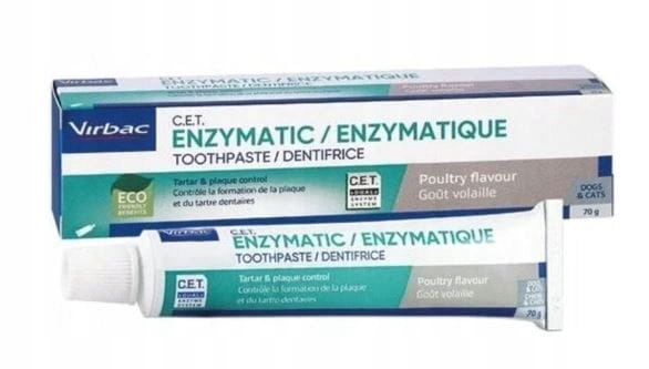 Virbac, Enzymatyczna pasta do zebów dla psa i kota, 70 g
