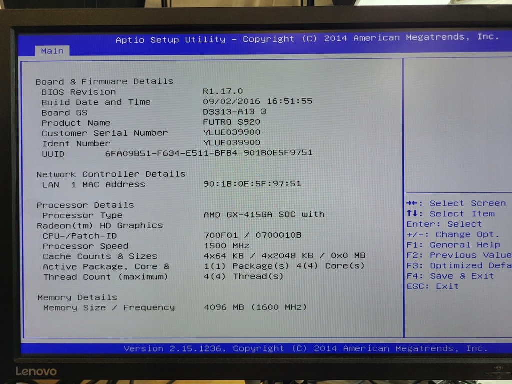 Fujitsu FUTRO S920 AMD GX-415GA (2290160)