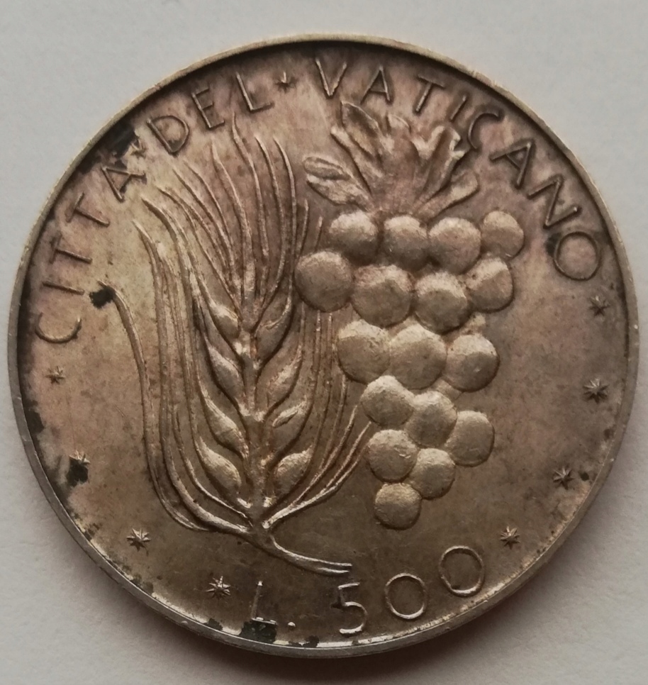 Watykan 500 lirów srebro 1972
