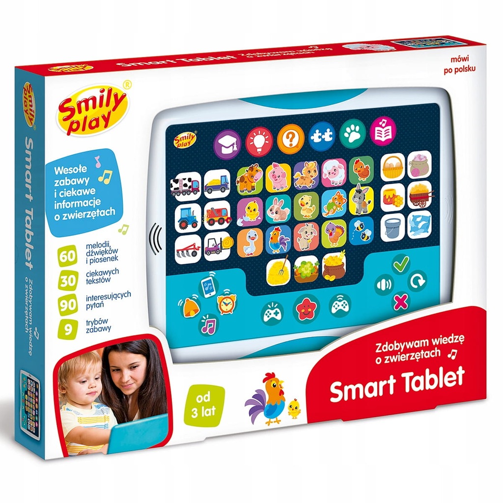 Interaktywny Tablet edukacyjny Zdobywam wiedzę o zwierzętach Smily Play