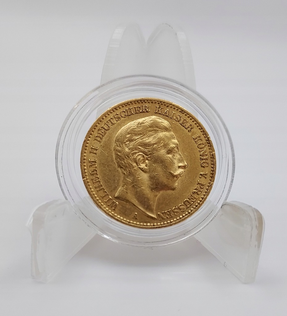 Złota Moneta 20 Marek 1900 "A" Wilhelm II Niemcy-Prusy