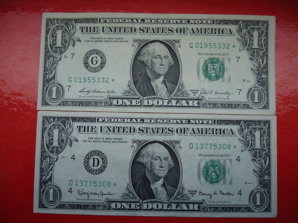 2 X 1 Dolar 1963,1969 Seria zastępcza