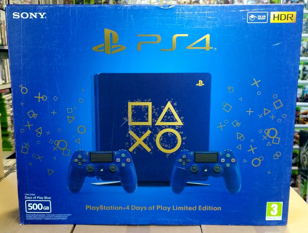 NOWA KONSOLA PS4 SLIM 500GB / DAYS OF PLAY EDITION