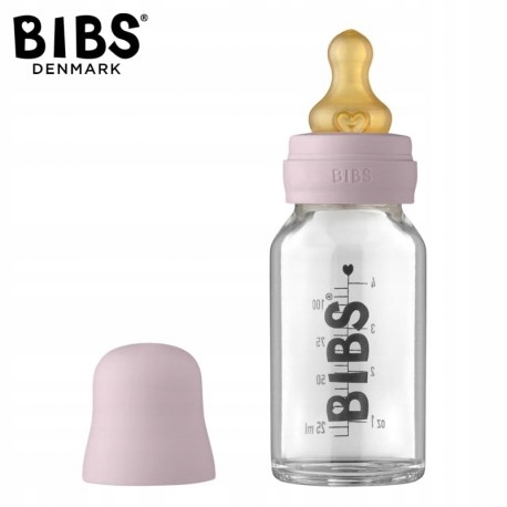 BIBS BABY DUSKY LILAC Antykolkowa butelka szklana 110ml