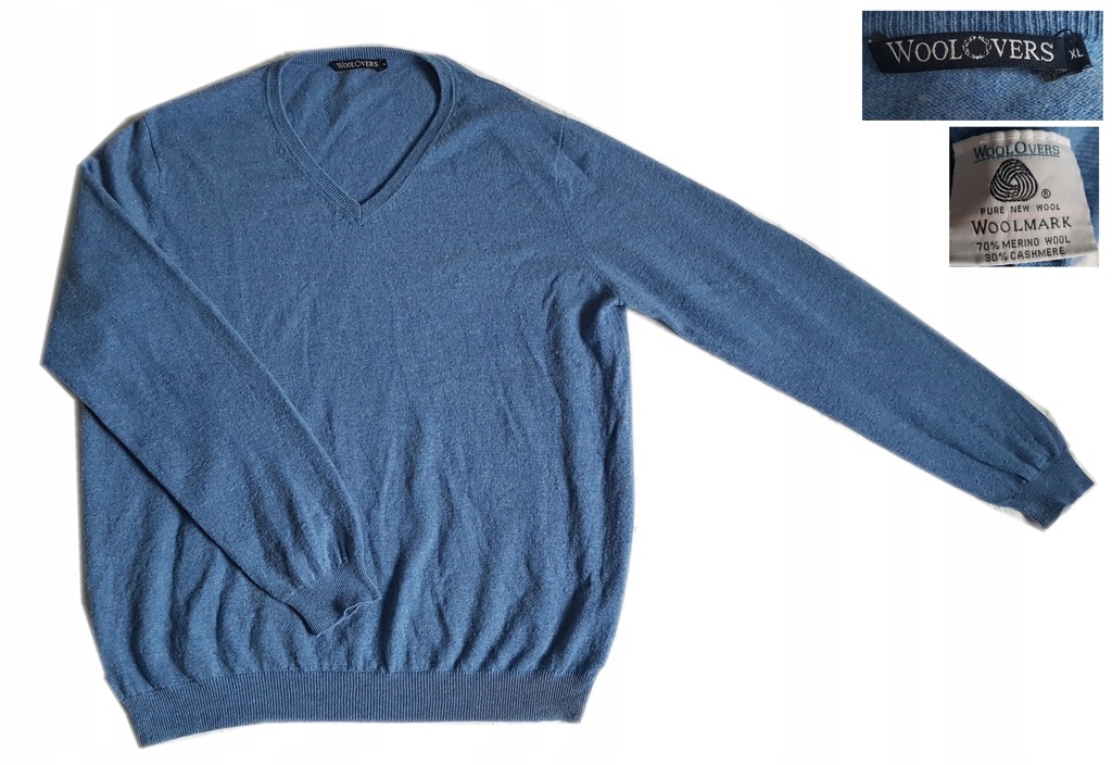 Sweter Woolvers wełna merino i kaszmir XXL