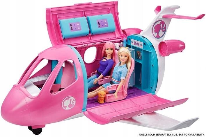 Barbie Samolot Odrzutowy + akcesoria 15 sztuk